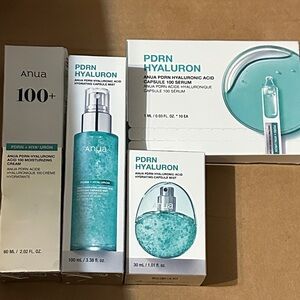 4 X Lot Anua PDRN Hyaluron Hydrating Serum & Mist & Moisturizer Cream